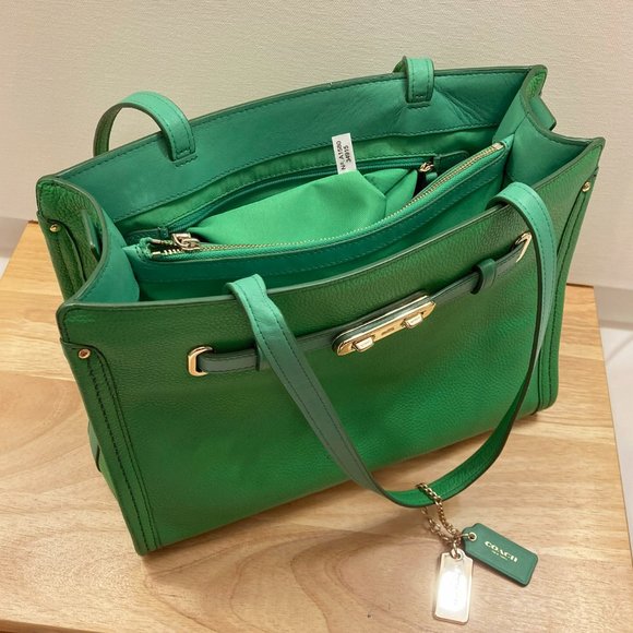 Coach Swagger Tote shoulder bag, model 34915, green - Picture 6 of 10